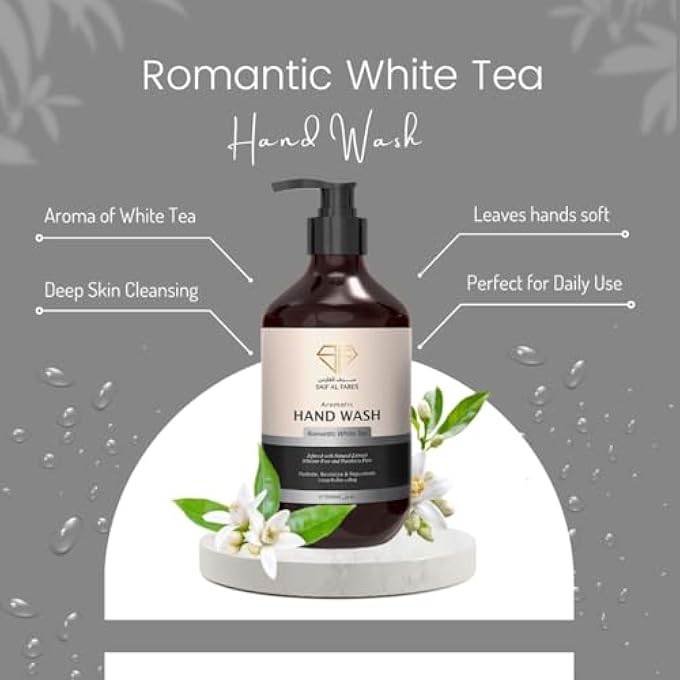 SAIF AL FARES AROMATIC HAND WASH ROMANTIC WHITE TEA 500 ML - Image 2